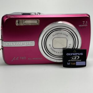 Aparat cyfrowy Olympus mju 740 (μ 740) All Weather 7.1 MPix + Karta xD 1 GB + Pasek